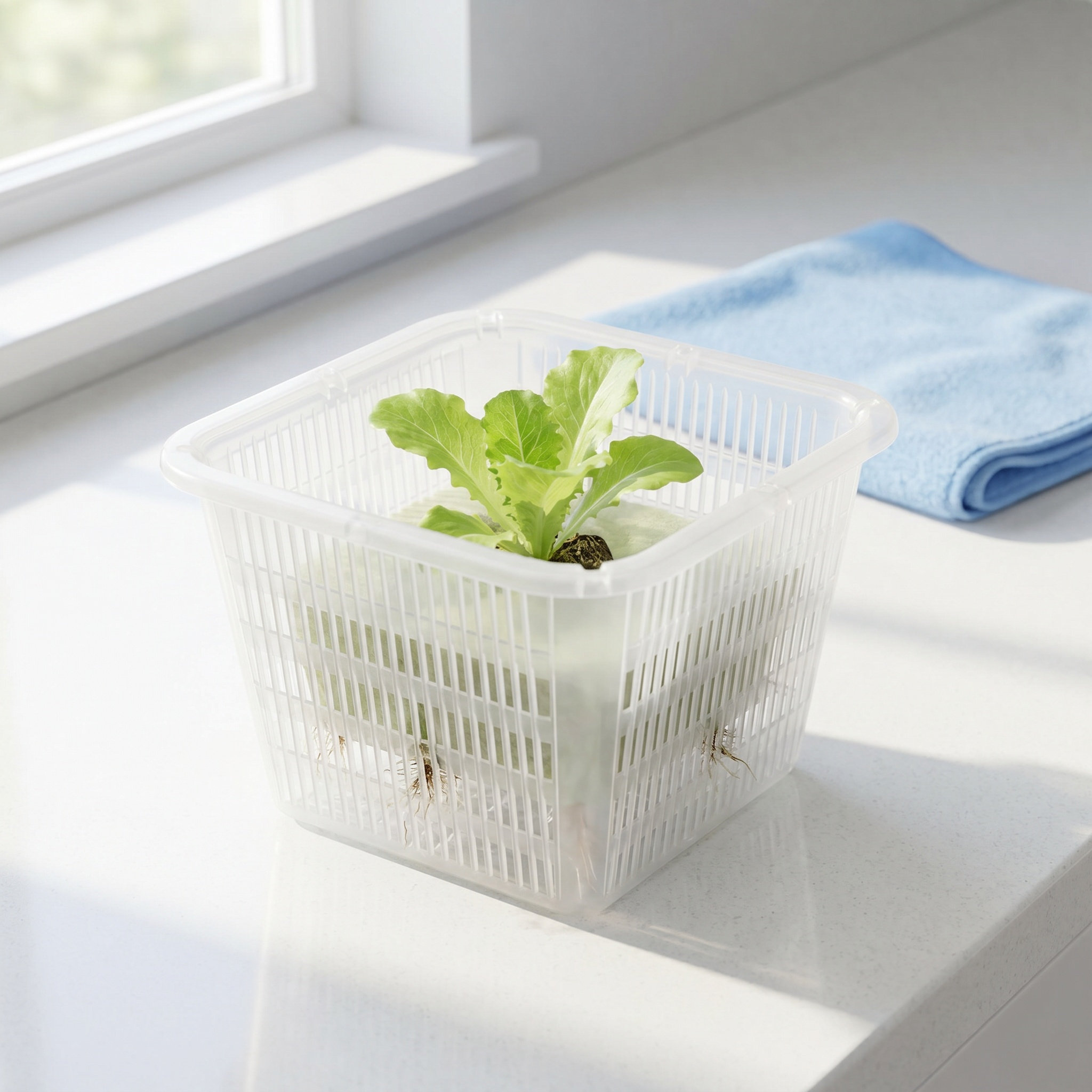 Plant Pot - 6 Adet Kare Fileli Hidroponik Bitki