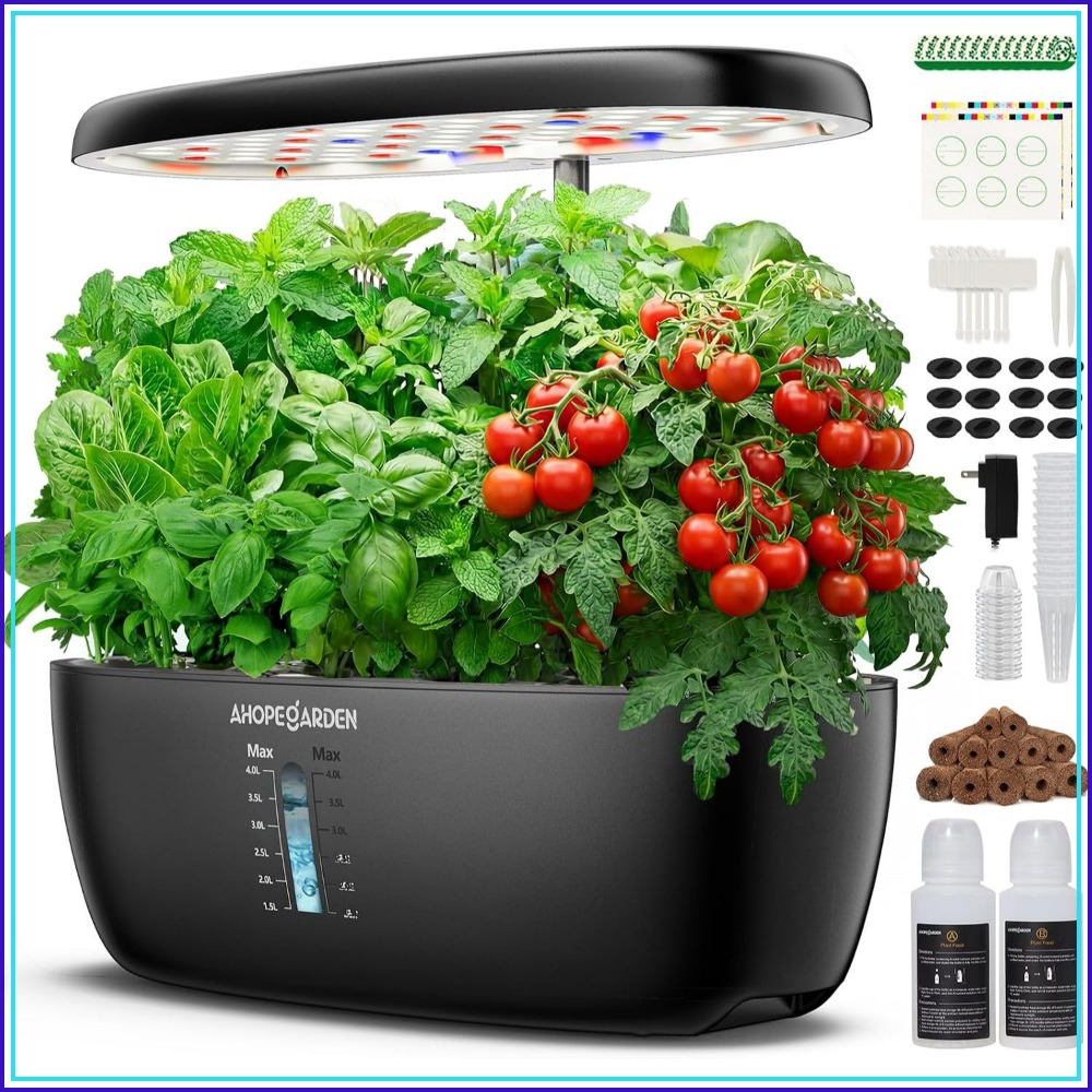 Indoor Herb Garden - 12 Bölmeli LED Büyütme Işıklı Hidroponik